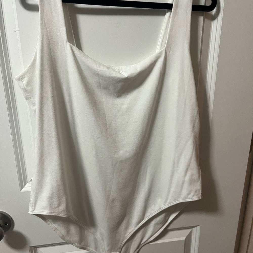 Old Navy Cream Bodysuit with Sleeveless Design